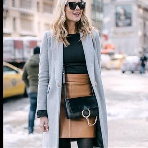 Lord & Taylor Camel Tan Leather Pencil Skirt SZ.12